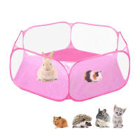 Caja Pequeña Para Mascotas Portátil Translúcida Para Erizo Jaula De Juego Para Perro Hamster Conejo Guineapig Plegable Y Abierta Fondo De Jardín - details 10
