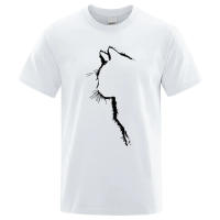 Camiseta De Algodón Unisex Con Estampado De Gato Divertido Y Cool Camiseta De Manga Corta Oversized Y Suelta Para Hombre Y Mujer Estilo Y2K Streetwear - details 2