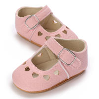 Zapatos Para Bebé Recién Nacidos Niñas Clásicos Corazón De Goma Antideslizante PU Vestido Primera Caminadora Zapatos De Cuna - details 66