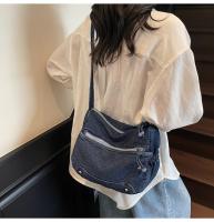 Bolso De Hombro Casual De Denim Lavado Resistente Al Desgaste Con Múltiples Bolsillos Y Gran Capacidad Para Mujer - details 44
