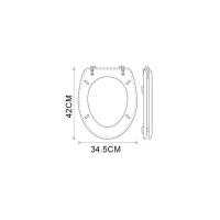 UD - Tapa WC de Madera con dibujo 34.5x42cm | Asiento Universal con Bisagras Ajustables – Fácil Instalación, Resistente y Cómodo - details 1