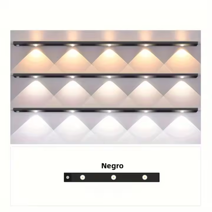 Luz De Armario LED Con Sensor De Movimiento Ultra Delgada Para Cocina Dormitorio Armario Luz Nocturna Inteligente Inducción - 1