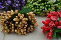 12 Pcs Flores Artificiales De Estambul Para Decoración De Boda DIY Adorno De Coronel Hilo Y Regalo De Caja De Flores Falsas Para Scrapbooking - details 1