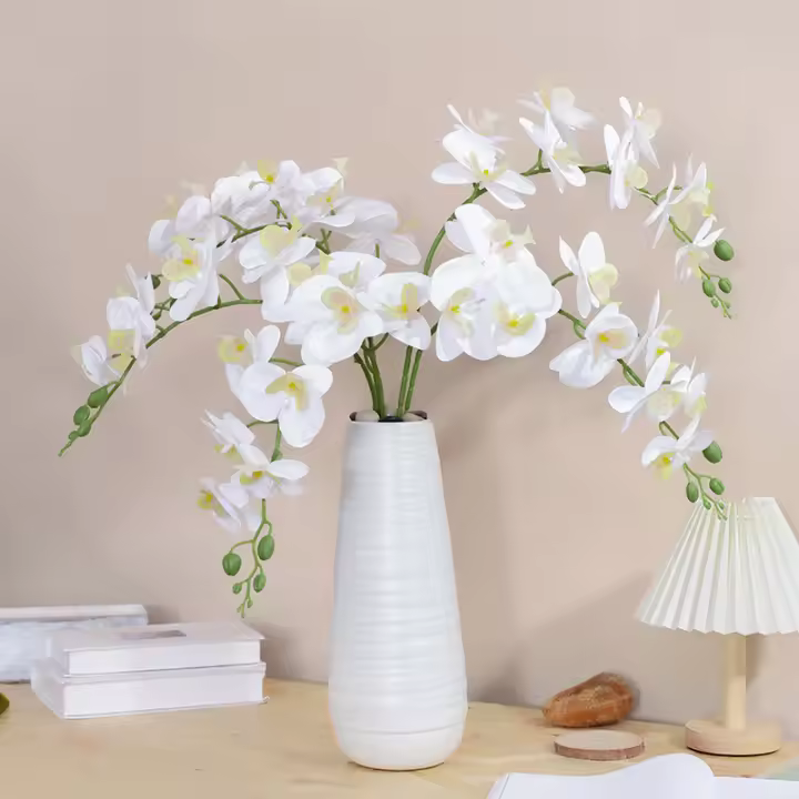 Rama De Orquídea Con Mariposas Artificiales Para Decoración De Vaso DIY Fiesta De Boda Cumpleaños Decoración De Fiesta - 1