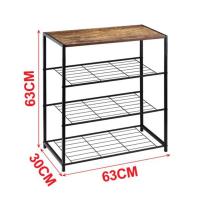 Estantería/ Zapatero multiuso  de metal y madera multiuso. 60 x 30 x 63 cm - details 2