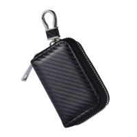 Bolsa De Bloqueo De Señal Para Llaves De Coche PU Cuero Antirrobo Anti-Hackeo Cremallera RFID Shielded Faraday Box Para Auto - details 9