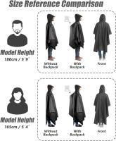 Poncho de lluvia poncho reutilizable impermeable para adultos impermeable Ligero impermeable para Aire Libre camping - details 4