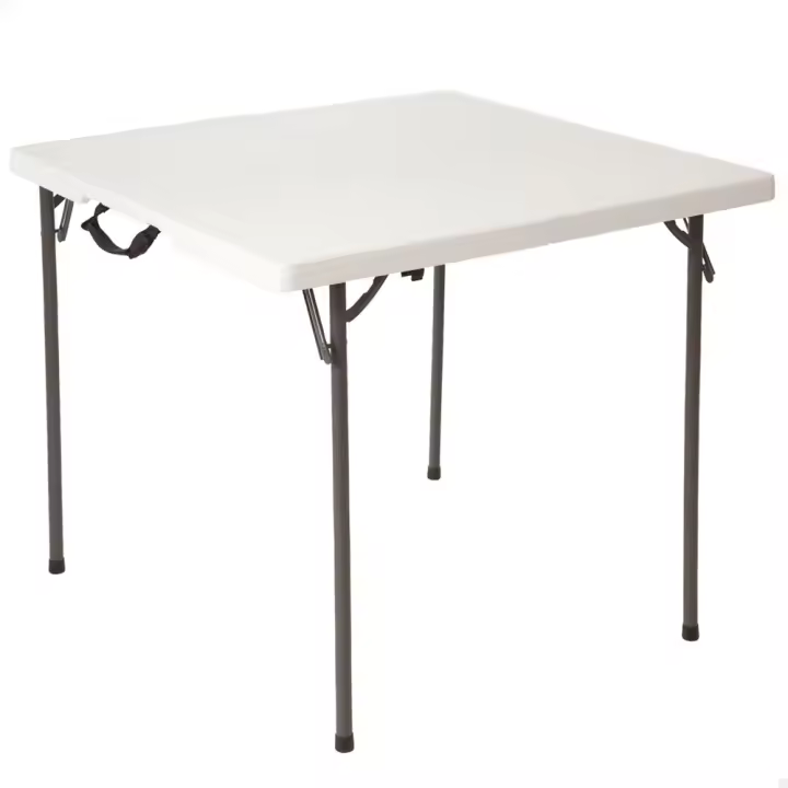 Mesa cuadrada plegable por la mitad blanca Lifetime80273-LIFETIME MESA CUADRADA PLEG. MITAD BLANCA 86X86X74CM (Color Baby 92103) - 1