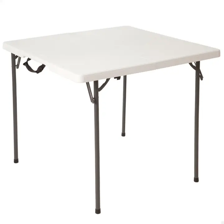 Mesa cuadrada plegable por la mitad blanca Lifetime80273-LIFETIME MESA CUADRADA PLEG. MITAD BLANCA 86X86X74CM (Color Baby 92103) - 1