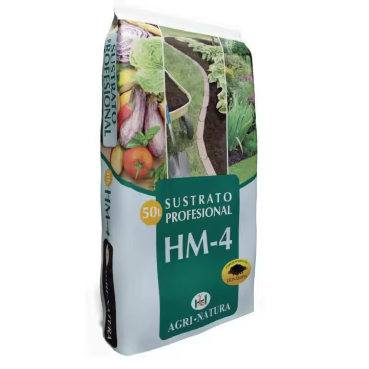 ✅Sustrato Profesional HUERTO 50L PREMIUM de AGRINATURA HM4 Un sustrato para todo tipo de plantas de interior y exterior, zonas ajardinadas y todo tipo de huerto. Envase de 50 litros. Descubre su naturaleza y su calidad TOP. - 1