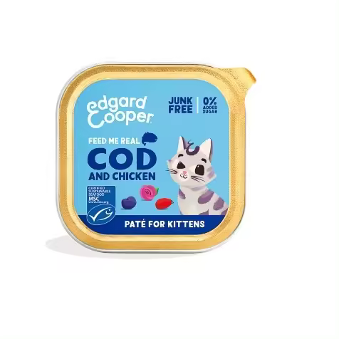 Edgard & Cooper Kitten Bacalao Y Pollo De Corral Paté Gatos 85 Gr - 1