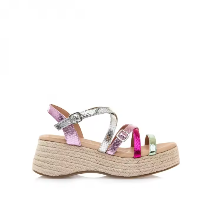 Sandalias plataforma mujer MUSTANG 59897 C58229 SANDALIA PLATAFORMA YUTE JADE/FUXIA/PLAT 35788 25V - 1