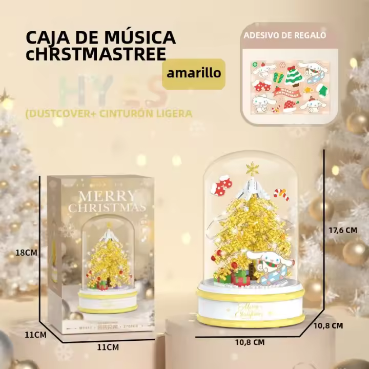Bloques De Construcción De Árbol De Navidad Con Luz LED Y Música DIY Juguete Educativo Para Niños Regalo De Año Nuevo - 1