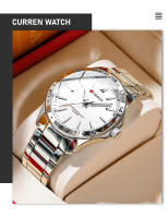 Reloj De Pulsera De Moda Para Hombre CURREN Ultrafino De Acero Inoxidable Resistente Al Agua Con Dial Luminoso Y Cierre De Pulsera - details 2