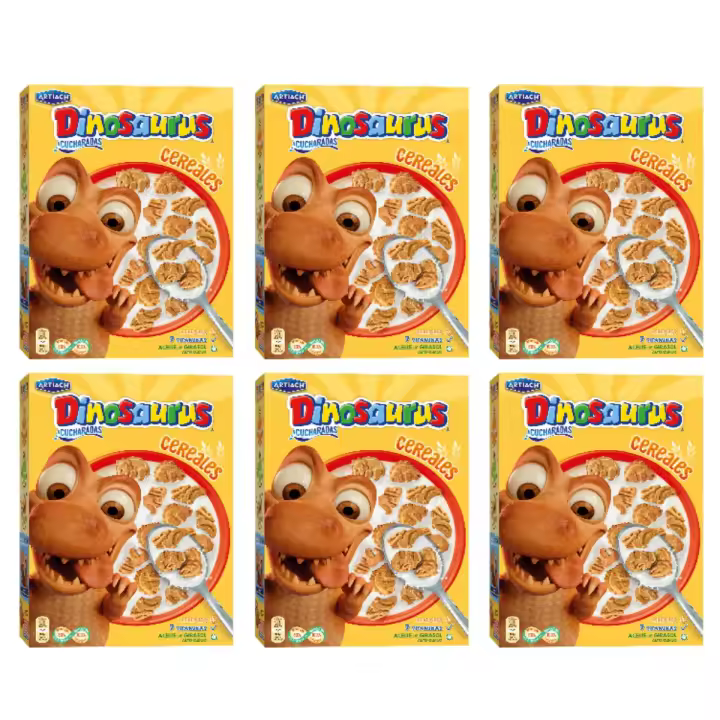 ARTIACH Dinosaurus Galletas a Cucharadas 320gr Caja 6 Paquetes - 1