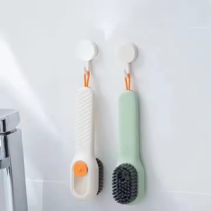 Cepillo De Limpieza Para Zapatos Con Aditivo Líquido Multifuncional Cepillo De Limpieza Doméstico Tipo Empuñadura Con Descharge De Líquido Bristles Suaves Para Lavandería - 1