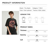 Camiseta Hip Hop Streetwear Para Hombre Estampado De Calavera Quemada Vintage Talla Oversize Algodón Tejido Lavado Negro Unisex - details 0