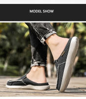 Zapatillas De Verano Para Hombre Clásicas Al Aire Libre Zapatillas De Lazo Ligero Transpirable Pantuflas Casuales Para Interior Material Superior De Lona Suela EVA Talla Verdadera - details 7