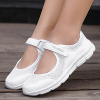 Zapatillas De Mujer Blancas Transpirables ZapaWomen Moda Casual Zapatos De Trabajo Planos Con Mesh Superior LIZUXIE - details 1