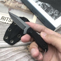 Cuchillo Fijo De Huntsman Maestro Militar 36CB Con Hoja De Acero Inoxidable 8Cr13Mov Y Mango De Nylon Y Fibra De Vidrio Herramienta De Sobrevivencia Para Camping Al Aire Libre Con Funda Externa - details 10
