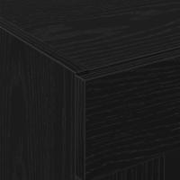 Cabinet montado en la pared de vidaXL con puertas de vidrio en roble negro 69,5x34x90 cm - details 6