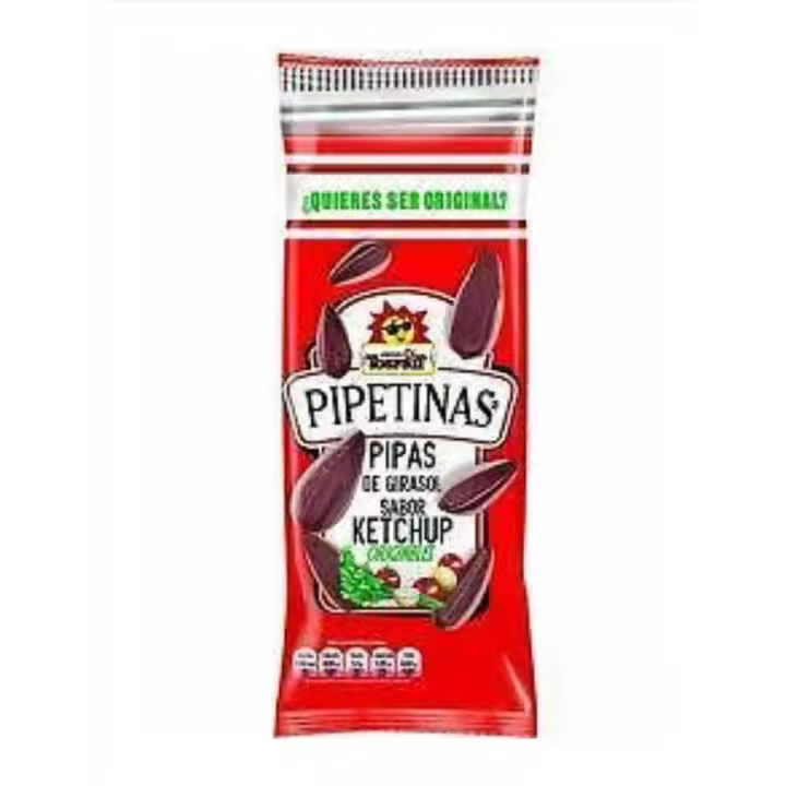Fruypis Pipetinas - Pipas Sabor Kétchup Americano - Caja con 10 unidades de 135gr cada una - 1
