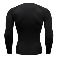 Camiseta Deportiva Para Hombre Secado Rápido Manga Larga Compresión Para Correr En La Pista Y Entrenamiento En El Gimnasio Top Antiarrugas - details 5