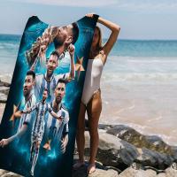 Toalla De Playa Absorbente Y Suave De Microfibra Con Diseño De Fútbol Y Messi Toalla De Baño Para Yoga Natación Running Montañismo 30x60 Cm - details 7