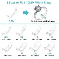 Ajustador De Tamaño De Anillo De Silicona Invisible Transparente Con 8 Tamaños Fijador Tensión Espaciador De Joyería Herramienta De Ajuste - details 7