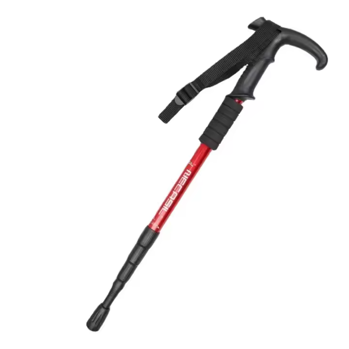 Palo De Caminar De Aluminio Para Exterior Antideslizante Plegable Para Senderismo Escalada Ultraligero Bastón De Trekking - 1