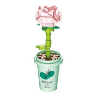 Bloques De Construcción DIY MOC Plantas Succulentas Cactus Gypsophila Bonsái Jardín Modelo Romántico Para Niños Kit De Juguetes - details 26