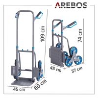 AREBOS Carretilla de mano Carro de transporte 150kg plegable Carro salvaescalera - details 5