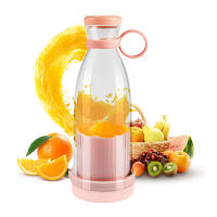 Mezclador Recargable De Frutas Frescas Usb Portátil Mini Batidora Eléctrica Rápida Para Smoothies Y Hielo En Azul/Rosa - details 0
