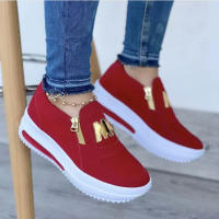 Zapatos Plataforma Para Mujer Casual Slip on Loafers Moda Tenis Chaussure Femme Sneaker Mujer Cierre De Zapata Material De Suela De Goma Talla Verdadera - details 3