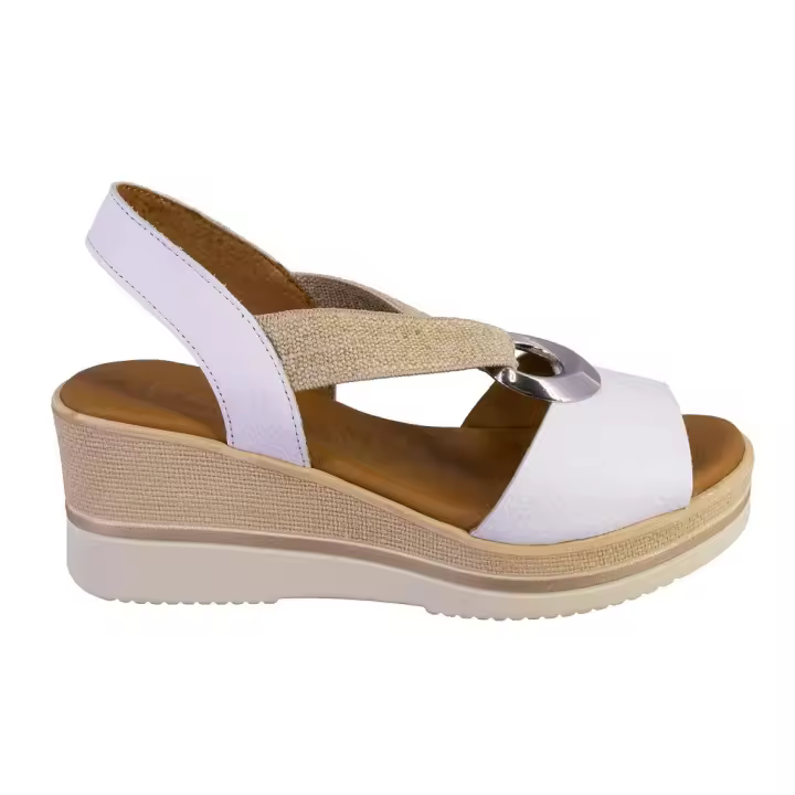 KAOLA 1612 Sandalias de mujer blanco PIEL 525 - 1