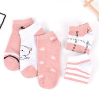 5 Pares De Calcetines Cortos De Moda Con Gato Para Mujer Calcetines Casuales De Poliéster De Talla Baja Para Damas - details 5