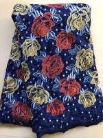 Tela De Encaje Africano De Algodón 1 O 5 Yardas Tissu Jersey Para Mujer Para La Costura De Vestidos De Fiesta Fabricado En Guangdong China - details 7