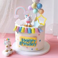Topper De Cumpleaños Unicornio Arcoíris Para Niñas Decoración De Pastel Fiesta De Baby Shower Tema Unicornio Para Niños De 1 Año - details 1