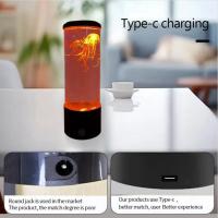 Lámpara De Medusa De Jalea Lava Con 7 Colores Luz Nocturna Del Océano Para Decoración De Escritorio Dormitorio Regalo LED De Modo De Control Por Interruptor - details 8