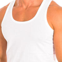 Q-EN-Camiseta interior de tirantes y cuello redondo para Hombre 1001