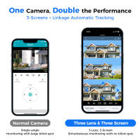 Cámara PTZ 4K Wifi Hiseeu Con Tres Lentes Y Tres Pantallas Para Exterior Vigilancia Video CCTV Con Seguimiento Automático Aplicación ICSEE P2P - details 5