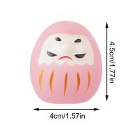 Muñeca Daruma De Cerámica Japonesa 1/6pcs Encanto De Suerte Adorno De Fortuna Ornamento De Paisaje Decoración Para El Hogar Accesorios Miniatura Regalos - details 25