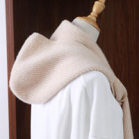Bufanda De Punto De Lana 100% Para Mujer Invierno Suave Cálido Collar Falso Moda Decoración Camiseta Unipersonal Balaclava - details 5