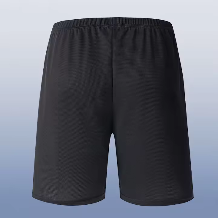 Shorts Negros Clásicos Para Hombre Quick-Drying Elastic Waist Fitness Y Deportes Corrida Pantalones De Equitación - 1