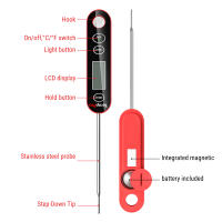 Termómetro Digital Instantáneo TempPro IC6030 Para Cocinar Hornear Asar Con Pantalla Retroiluminada Longitud De Punta De Acero Inoxidable 4.72 Pulgadas - details 5