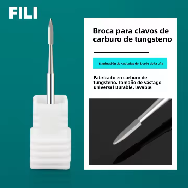 Bit De Uña Profesional De Tungsteno Universal 3/32 Para Eliminar La Cutícula Y Cortar La Orilla De La Uña Accesorio Para Manicura Herramienta Giratoria De Fili - 1