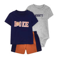 Nueva ropa infantil de verano para niños, bebés y niños pequeños, pantalones cortos de manga corta, camisetas, trajes de tres piezas. - details 23