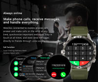 bluetooth pulsera GT45 reloj inteligente ritmo cardíaco llamada asistente de voz brújula inteligente reloj deportivo - details 7