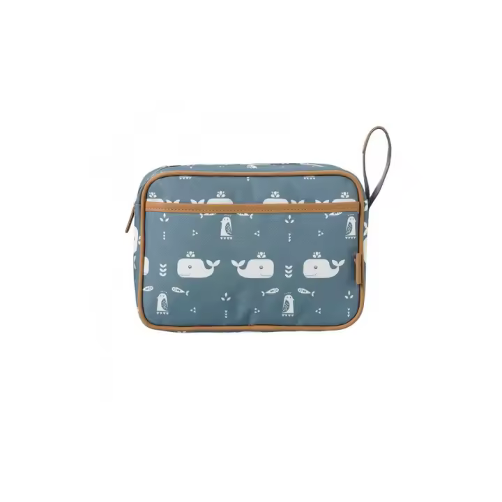 Neceser de Viaje Ballenas FRESK - Organizador de baño portátil con estampado de ballenas para viajes y aventuras, funcional y compacto - 1