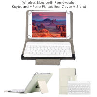 Teclado Inalámbrico Bluetooth Universal Con Funda De Cuero Y Soporte Para Tablet iPad 7 8 Pulgadas 9 10 Pulgadas iOS Android Windows - details 10